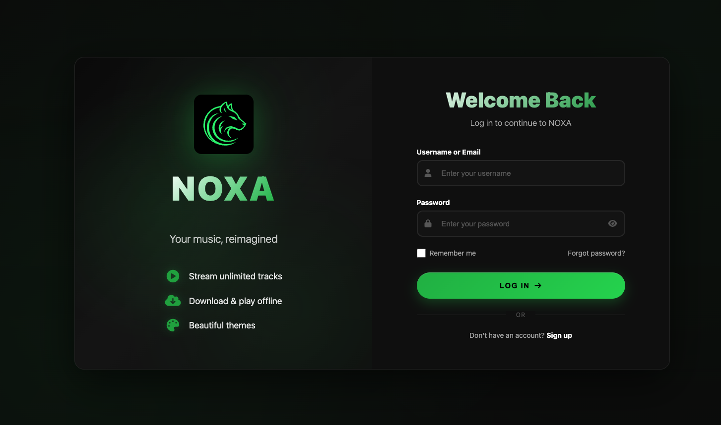 Noxa Music Login